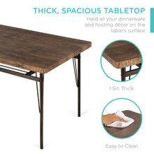 Load image into Gallery viewer, 6-Piece Modern Dining Set w/ Storage Racks, Table, Bench, 4 Chairs - Brown
