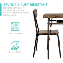Load image into Gallery viewer, 6-Piece Modern Dining Set w/ Storage Racks, Table, Bench, 4 Chairs - Brown
