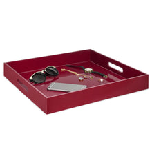 Load image into Gallery viewer, 16x16in Decorative Catch-All Valet Serving Tray
