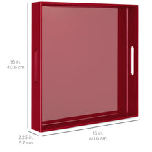 Load image into Gallery viewer, 16x16in Decorative Catch-All Valet Serving Tray
