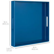 Load image into Gallery viewer, 16x16in Decorative Catch-All Valet Serving Tray
