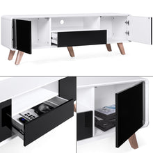 Load image into Gallery viewer, 59in Mid-Century Modern TV Stand Media Console for Up to 65-Inch Screens
