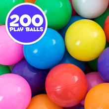 Load image into Gallery viewer, 4-in-1 Kids Multicolor Ball Pit Tent Play Set w/ 200 Balls, Storage Bag
