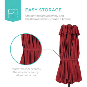 Rectangular Twin Market Patio Umbrella