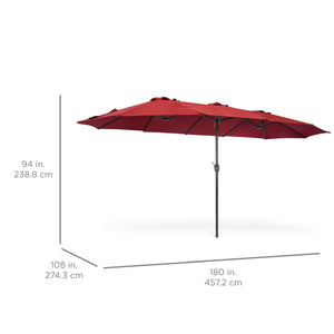Rectangular Twin Market Patio Umbrella
