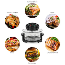 Load image into Gallery viewer, 12L Electric Convection Glass Halogen Oven Cooker w/ 2 Wire Racks, Tongs
