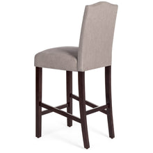 Load image into Gallery viewer, Set of 2 30in Upholstered Counter Height Bar Stools w/ Studded Trim Back
