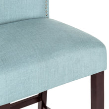 Load image into Gallery viewer, Set of 2 30in Upholstered Counter Height Bar Stools w/ Studded Trim Back

