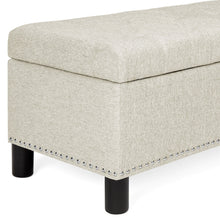 Load image into Gallery viewer, 48in Tufted Upholstered Padded Storage Ottoman Bench w/ Studs
