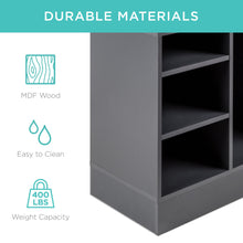 Load image into Gallery viewer, Shoe Storage Rack Bench w/ Padded Seat, 10 Cubbies - 46in
