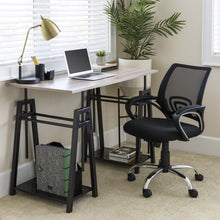 Load image into Gallery viewer, Sit to Stand Office Work Desk w/ Wood Finish, Adjustable Height
