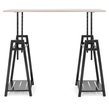 Load image into Gallery viewer, Sit to Stand Office Work Desk w/ Wood Finish, Adjustable Height
