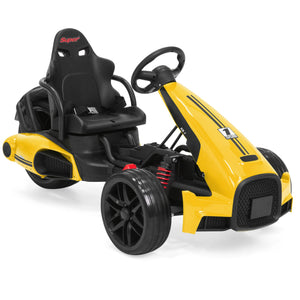 12V Kids Go-Kart Racing Ride-On Car w/ Push-to-Start, 2 Speeds, Horn