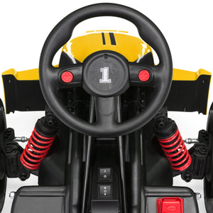 12V Kids Go-Kart Racing Ride-On Car w/ Push-to-Start, 2 Speeds, Horn