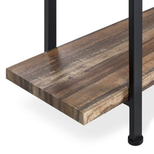 Load image into Gallery viewer, 3-Shelf Industrial Open Bookshelf Furniture w/ Wood Shelves, Metal Frame

