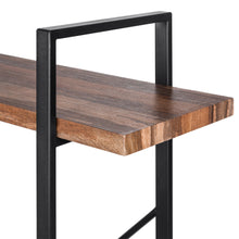 Load image into Gallery viewer, 4-Shelf Industrial Open Bookshelf Furniture w/ Wood Shelves, Metal Frame
