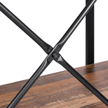 Load image into Gallery viewer, 4-Shelf Industrial Open Bookshelf Furniture w/ Wood Shelves, Metal Frame
