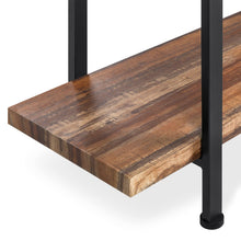 Load image into Gallery viewer, 4-Shelf Industrial Open Bookshelf Furniture w/ Wood Shelves, Metal Frame
