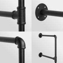 Load image into Gallery viewer, 4-Tier Industrial Wall-Mounted Iron Pipe Bracket DIY Bookshelf Frame
