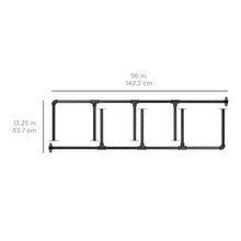 Load image into Gallery viewer, 4-Tier Industrial Wall-Mounted Iron Pipe Bracket DIY Bookshelf Frame
