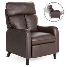 Load image into Gallery viewer, Faux Leather English Roll Arm Chair Recliner w/ 160-Degree Recline, Leg Rest
