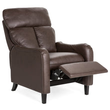 Load image into Gallery viewer, Faux Leather English Roll Arm Chair Recliner w/ 160-Degree Recline, Leg Rest
