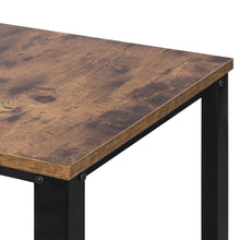 Load image into Gallery viewer, 2-Tier Rustic Industrial Side End Table w/ Wood Finish Top, Metal Frame
