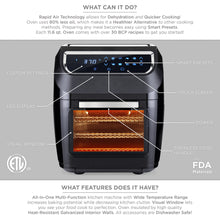 Load image into Gallery viewer, 11.6qt 8-in-1 XL Air Fryer Oven, Rotisserie, Dehydrator Set w/ 8 Accessories
