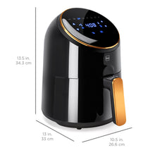 Load image into Gallery viewer, 4.4qt 1400W Digital Compact Air Fryer w/ 8 Presets, Recipes
