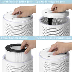 Air Purifier Replacement Filter w/ True HEPA and Preliminary Fine Layers