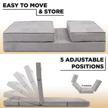 Load image into Gallery viewer, 5-Position Ergonomic Portable Chair, Lounger, and Mattress w/ Non-Slip Feet

