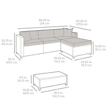Load image into Gallery viewer, 5-Piece Outdoor Wicker Patio Sectional Set w/ Storage, 2 Pillows, Cover
