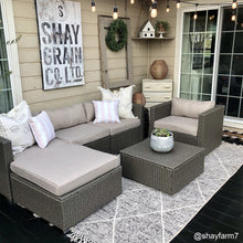 Load image into Gallery viewer, 6-Piece Outdoor Wicker Patio Sectional Set w/ Storage, 2 Pillows, Cover
