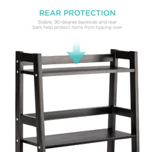 Load image into Gallery viewer, 5-Tier Multipurpose Modern Ladder Slant Bookcase Storage Shelf
