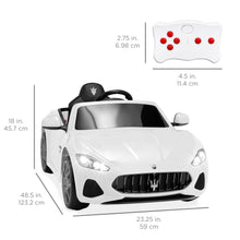 Load image into Gallery viewer, Kids 12V Licensed Maserati GranCabrio Ride On Car w/ Remote Control, AUX
