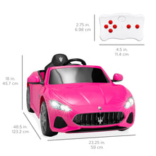 Load image into Gallery viewer, Kids 12V Licensed Maserati GranCabrio Ride On Car w/ Remote Control, AUX
