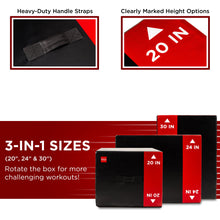 Load image into Gallery viewer, 3-in-1 30in, 24in, 20in High-Density Foam 60lb Plyometric Box Jumping Block
