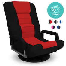 Load image into Gallery viewer, 360-Degree Swivel Gaming Floor Chair w/ Armrest Handles, Adjustable Backrest
