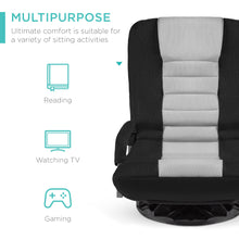 Load image into Gallery viewer, 360-Degree Swivel Gaming Floor Chair w/ Armrest Handles, Adjustable Backrest
