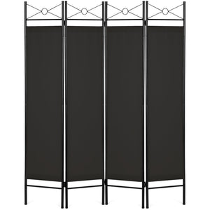 4-Panel Folding Privacy Screen Room Divider Decoration Accent, 6ft