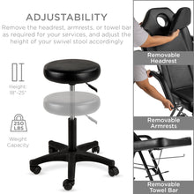 Load image into Gallery viewer, Massage Bed, Spa and Salon Chair w/ Hydraulic Stool
